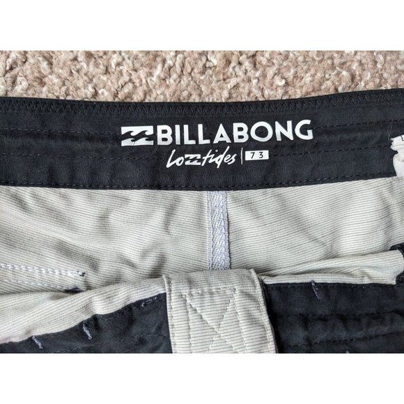 BILLABONG Swim Lo Tides Board Shorts Trunks Gray Striped Drawstring sz 38 - Picture 4 of 11